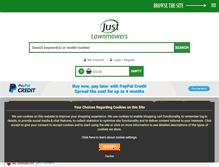 Tablet Screenshot of justlawnmowers.co.uk